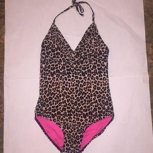 Girls Xhilaration Leopard One Piece Swimsuit